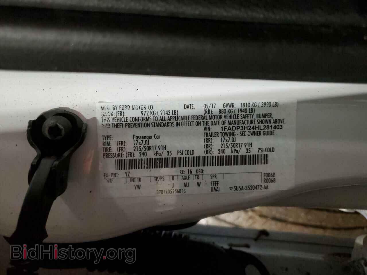 2017 FORD FOCUS - VIN: 1FADP3H24HL281403 - Фото 12