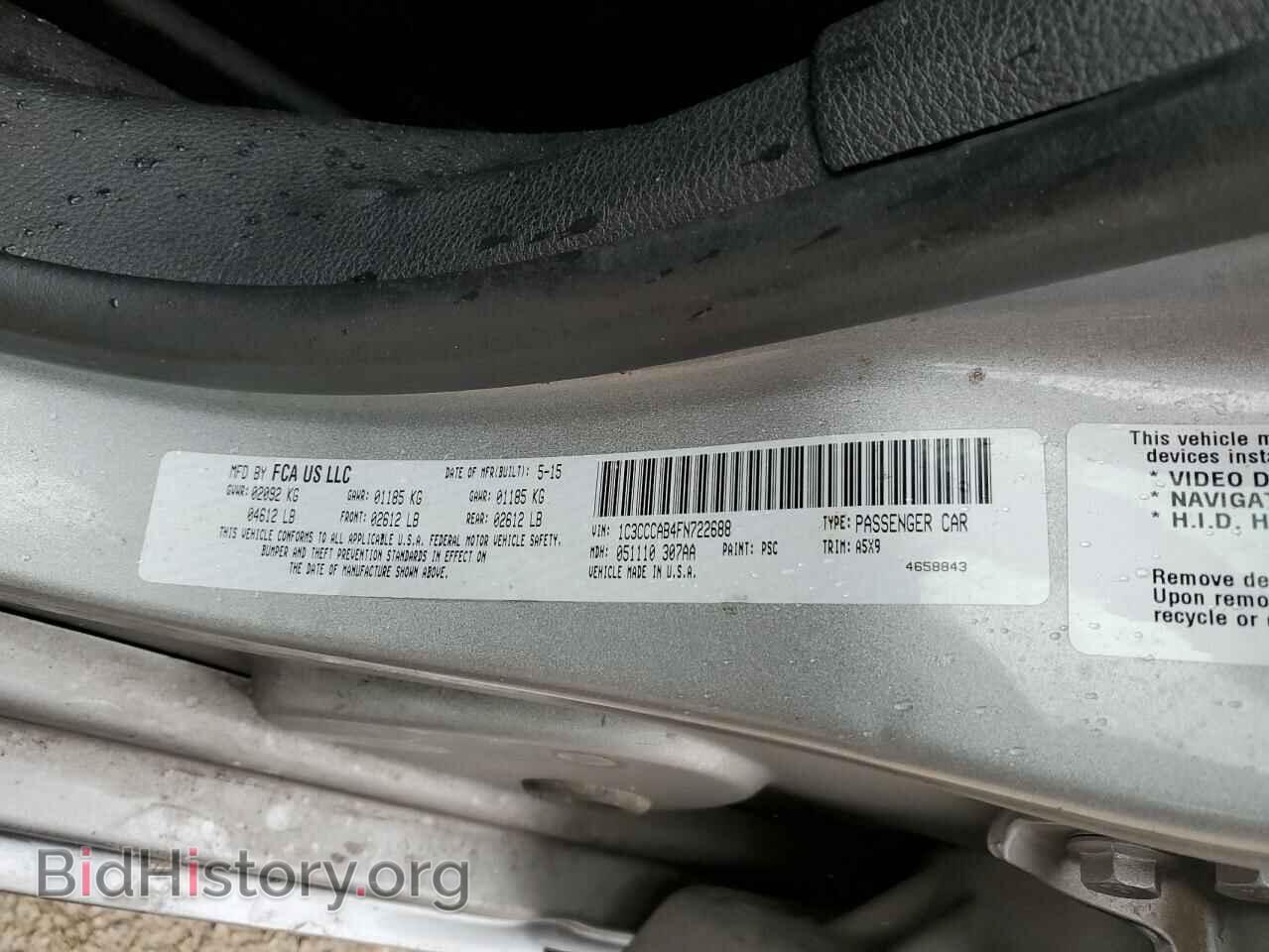 2015 CHRYSLER 200 - VIN: 1C3CCCAB4FN722688 - Фото 12