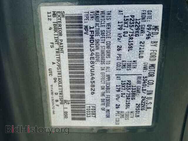 1997 FORD EXPLORER - VIN: 1FMDU34E8VUA45826 - Фото 10
