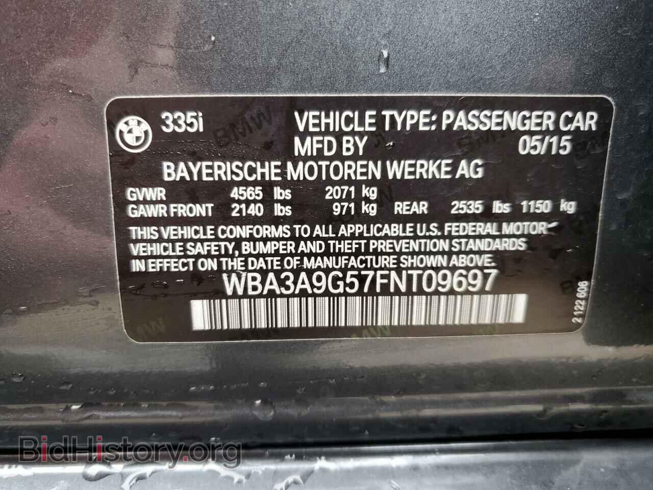 2015 BMW 3 SERIES - VIN: WBA3A9G57FNT09697 - Фото 12