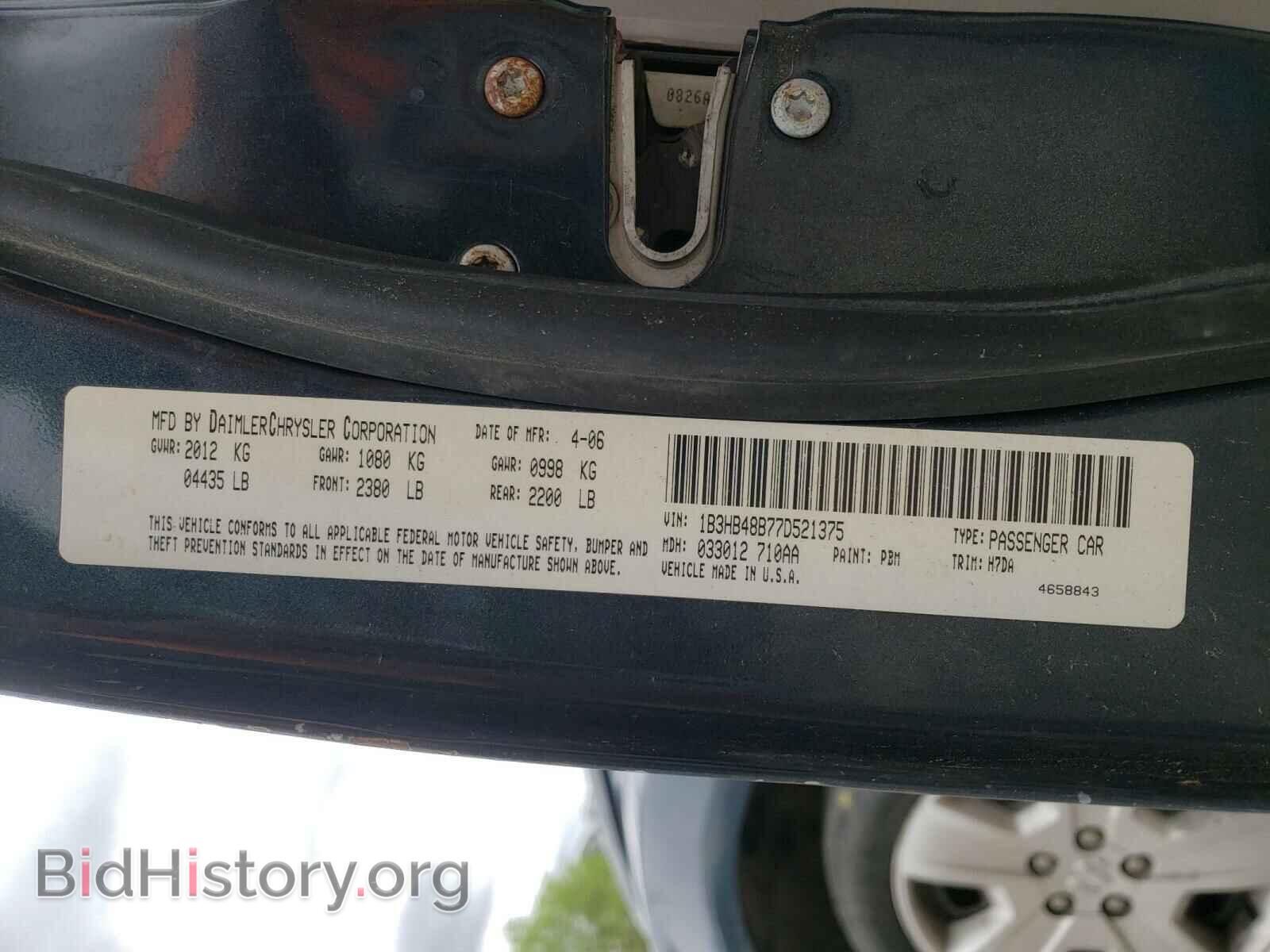 2007 DODGE CALIBER - VIN: 1B3HB48B77D521375 - Photo 10