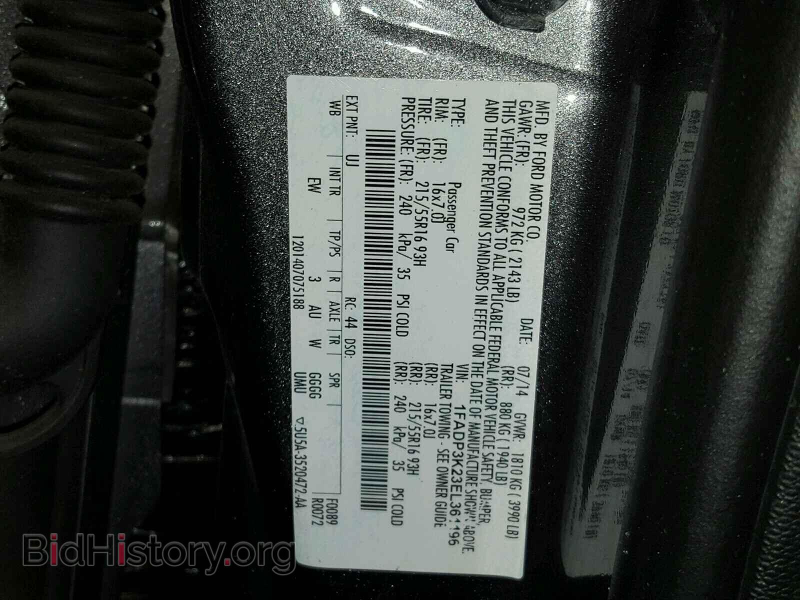 2014 FORD FOCUS - VIN: 1FADP3K23EL361196 - Photo 10