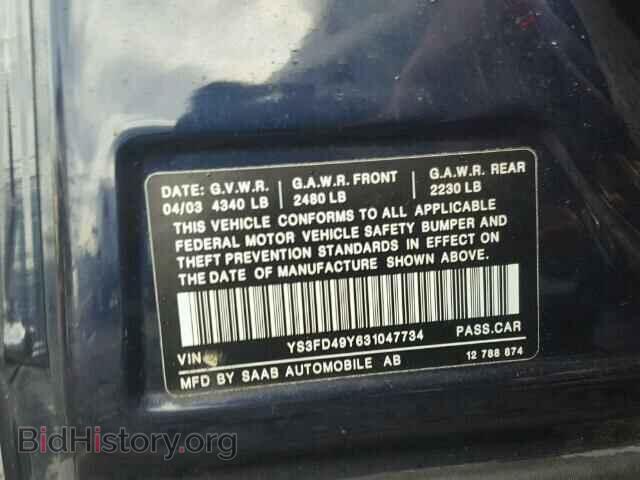 2003 SAAB 9 3 - VIN: YS3FD49Y631047734 - Photo 10