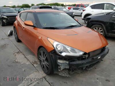 2012 Hyundai VELOSTER, оранжевый — VIN KMHTC6AD6CU072290, Copart