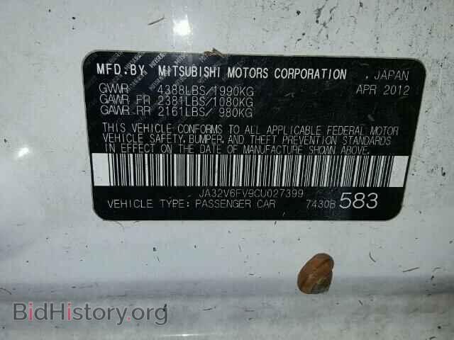 2012 MITSUBISHI LANCER - VIN: JA32V6FV9CU027399 - Фото 10