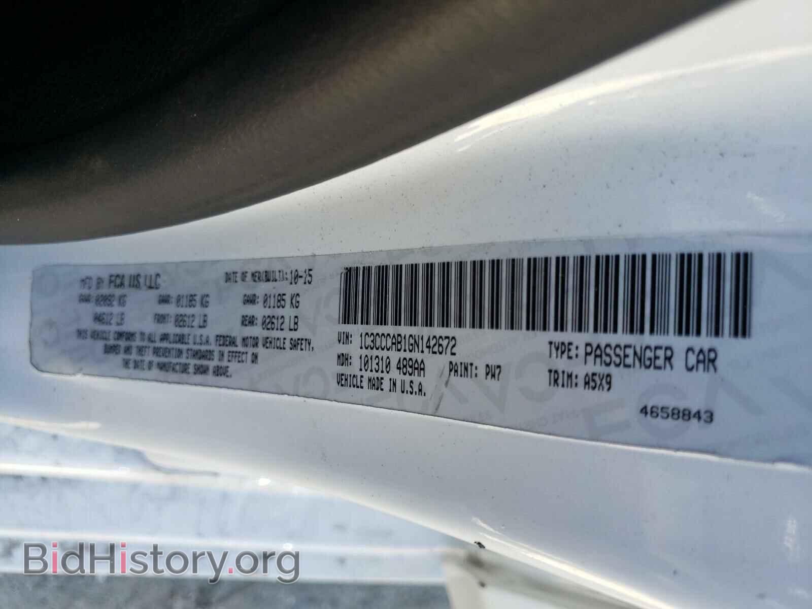 2016 CHRYSLER 200 - VIN: 1C3CCCAB1GN142672 - Photo 10