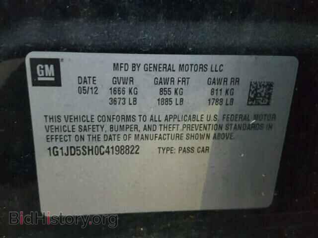 2012 CHEVROLET SONIC - VIN: 1G1JD5SH0C4198822 - Photo 10