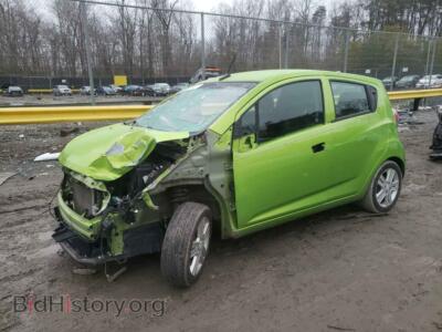 2014 Chevrolet SPARK Spark LS, зеленый — VIN KL8CB6S95EC486793, Copart