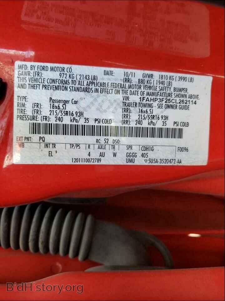 2012 FORD FOCUS - VIN: 1FAHP3F25CL262114 - Фото 10