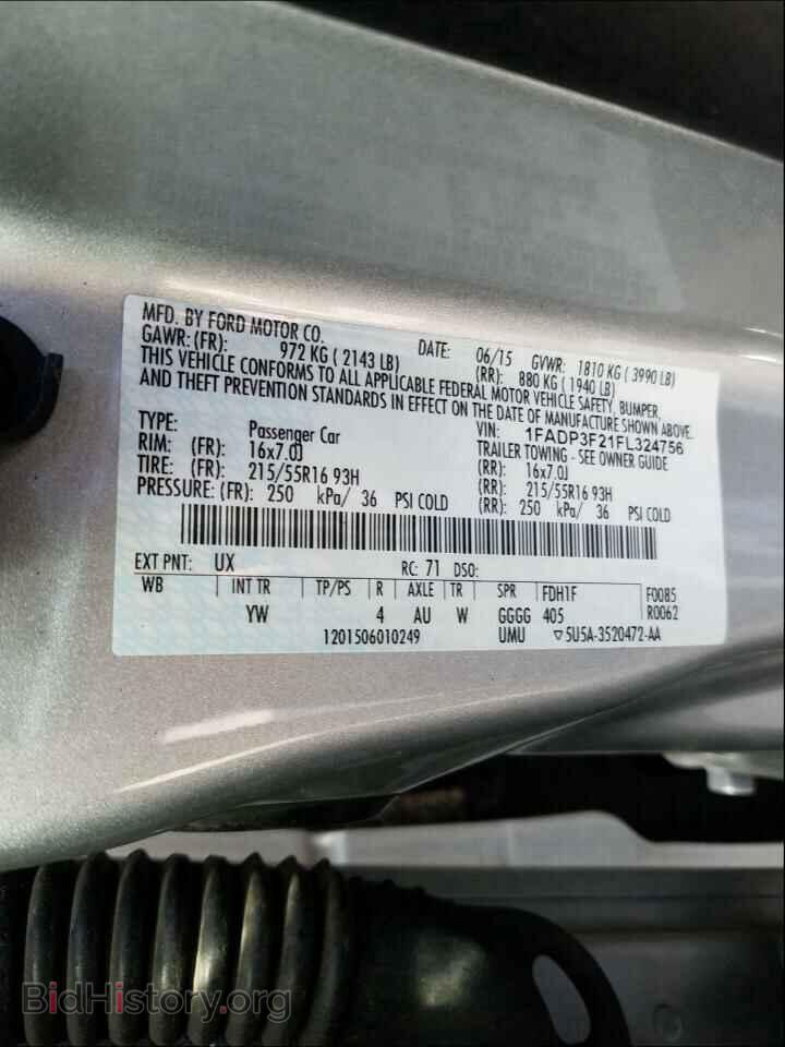 2015 FORD FOCUS - VIN: 1FADP3F21FL324756 - Фото 10