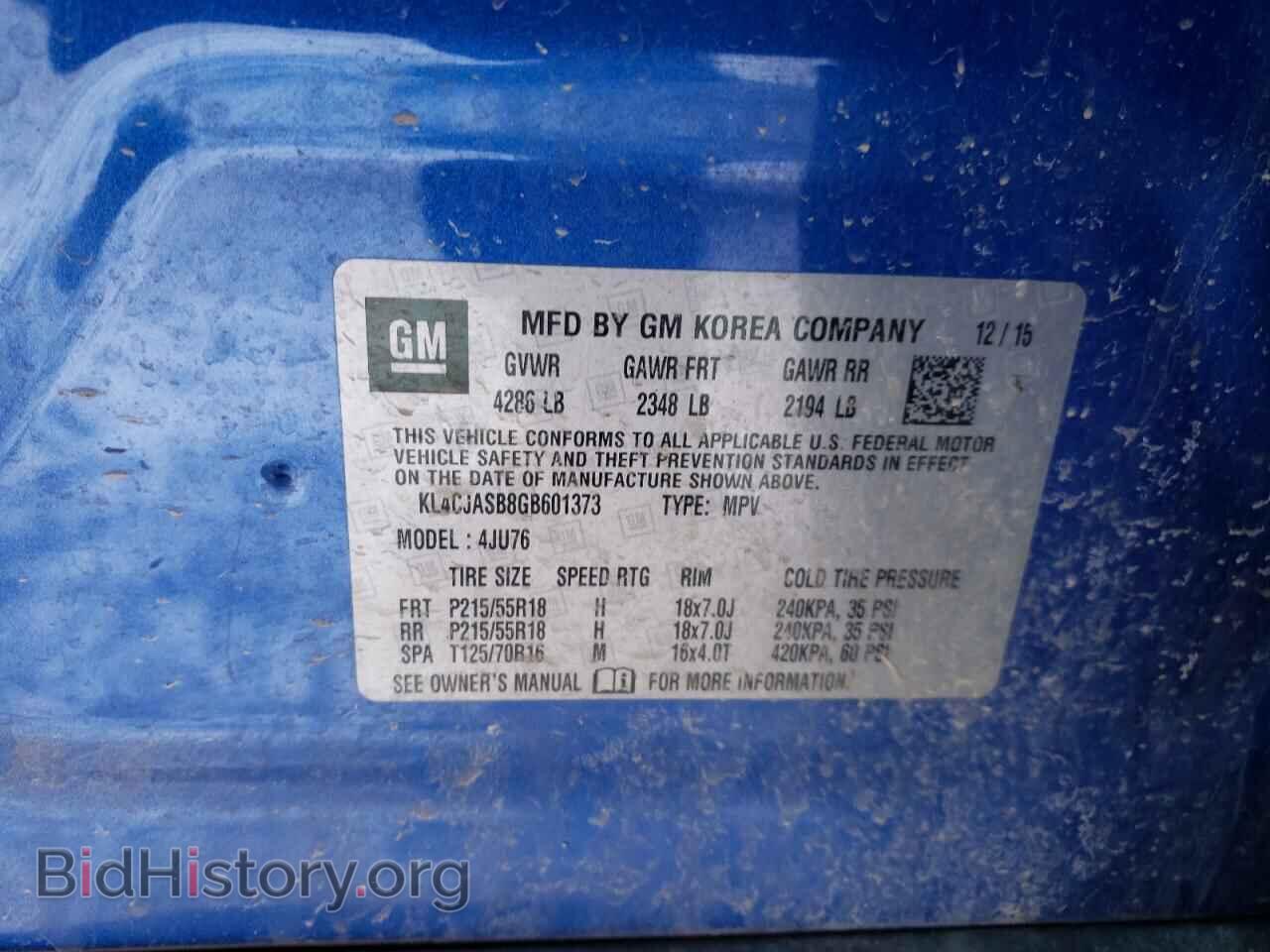 2016 BUICK ENCORE - VIN: KL4CJASB8GB601373 - Photo 13