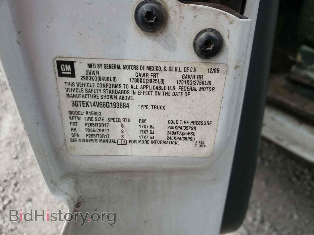 2006 GMC SIERRA - VIN: 3GTEK14V66G193884 - Фото 10