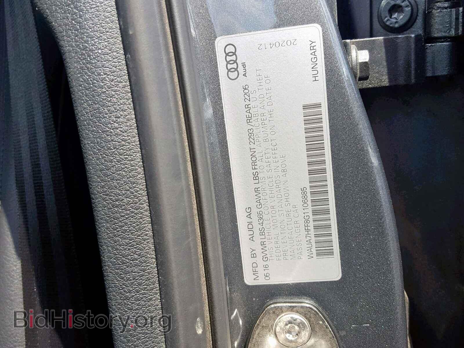2016 AUDI A3 - VIN: WAUA7HFF8G1106885 - Фото 10