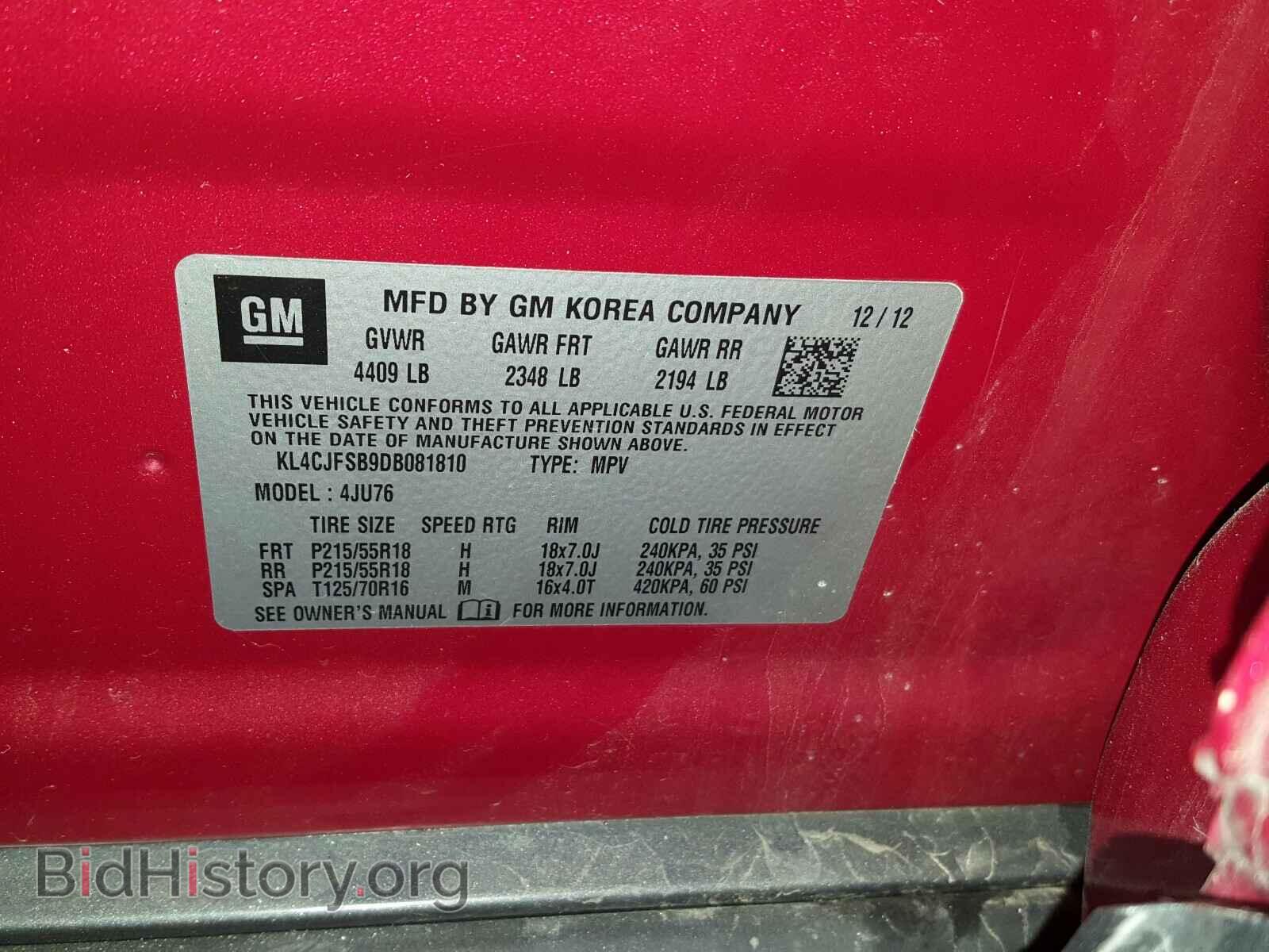 2013 BUICK ENCORE - VIN: KL4CJFSB9DB081810 - Photo 10