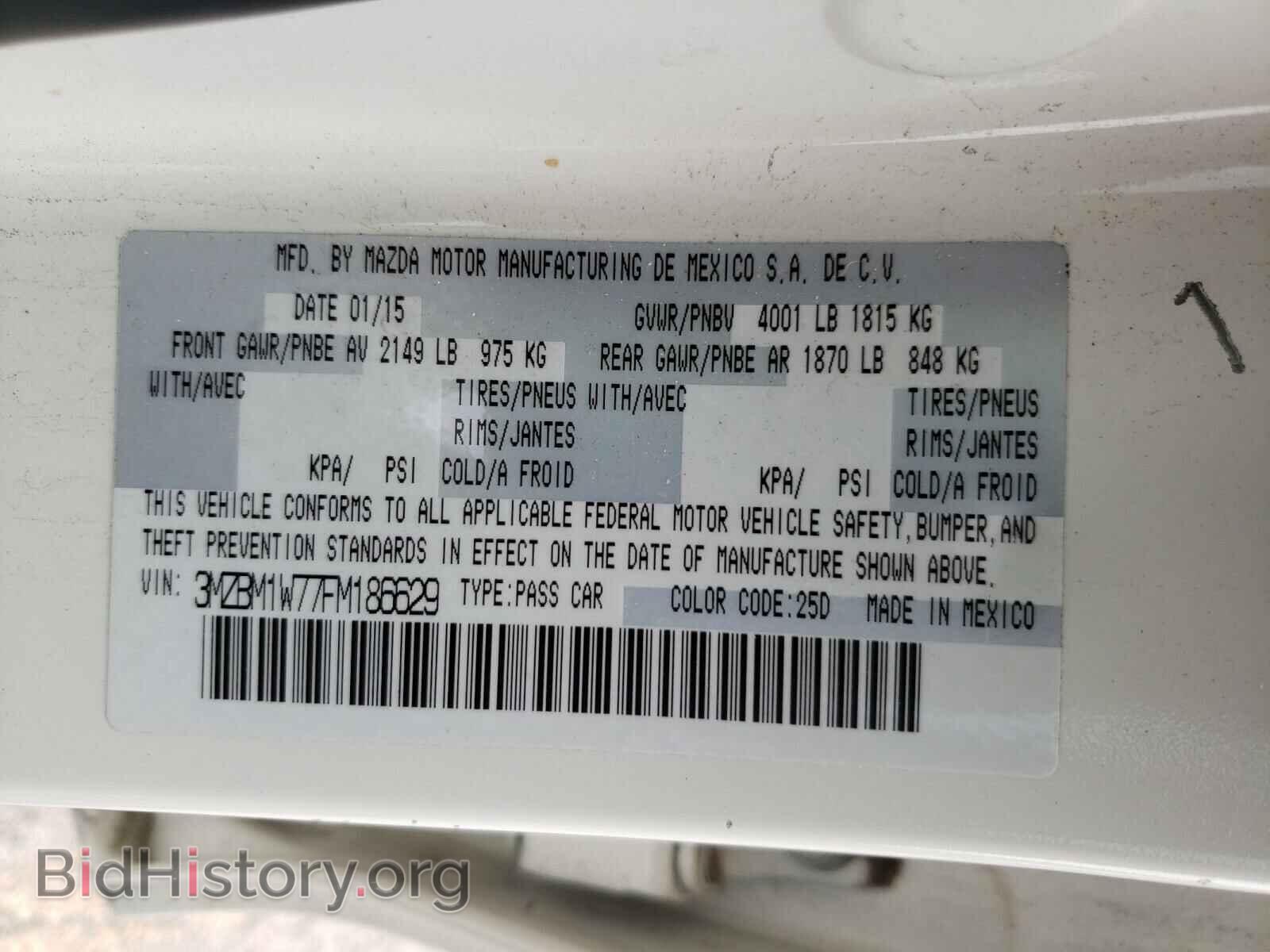 2015 MAZDA 3 - VIN: 3MZBM1W77FM186629 - Фото 10