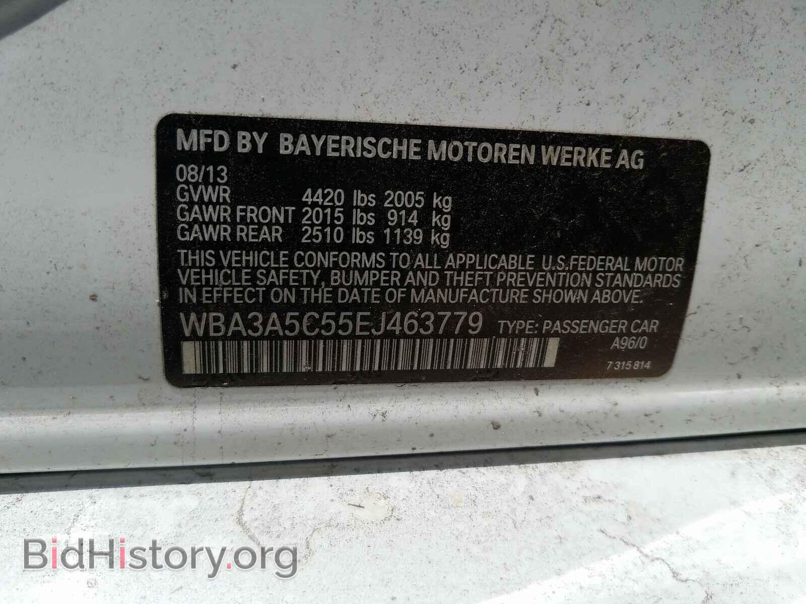 2014 BMW 3 SERIES - VIN: WBA3A5C55EJ463779 - Фото 10