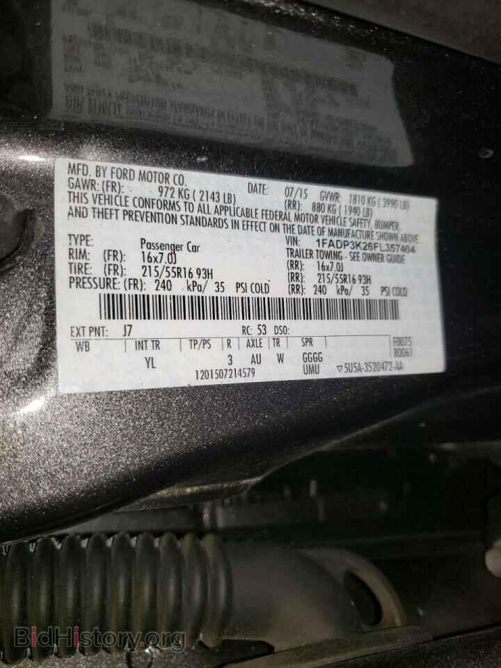 2015 FORD FOCUS - VIN: 1FADP3K26FL357404 - Фото 10