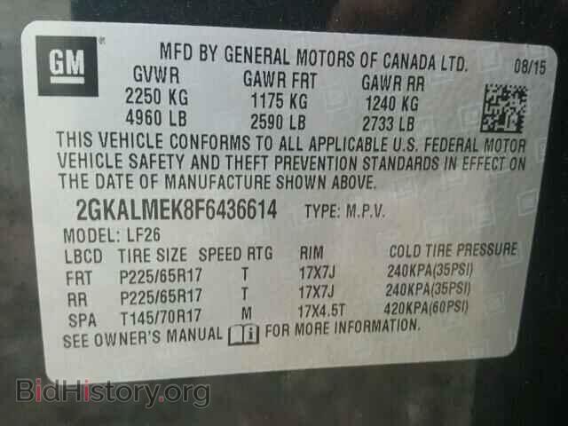 2015 GMC TERRAIN - VIN: 2GKALMEK8F6436614 - Photo 10