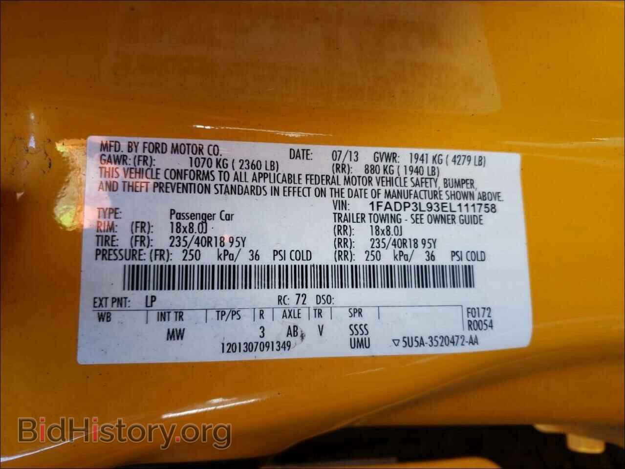 2014 FORD FOCUS - VIN: 1FADP3L93EL111758 - Фото 10