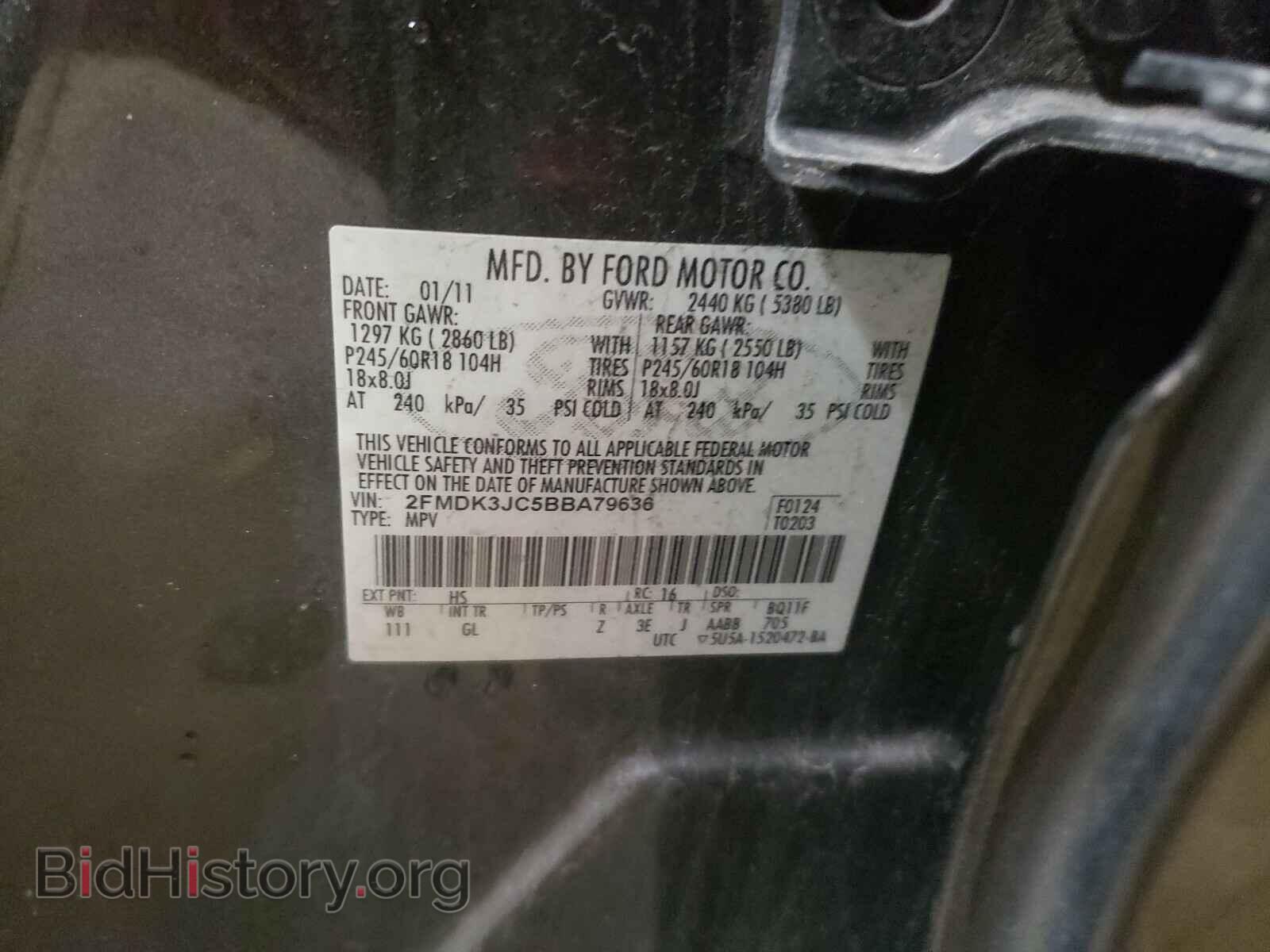 2011 FORD EDGE - VIN: 2FMDK3JC5BBA79636 - Photo 10