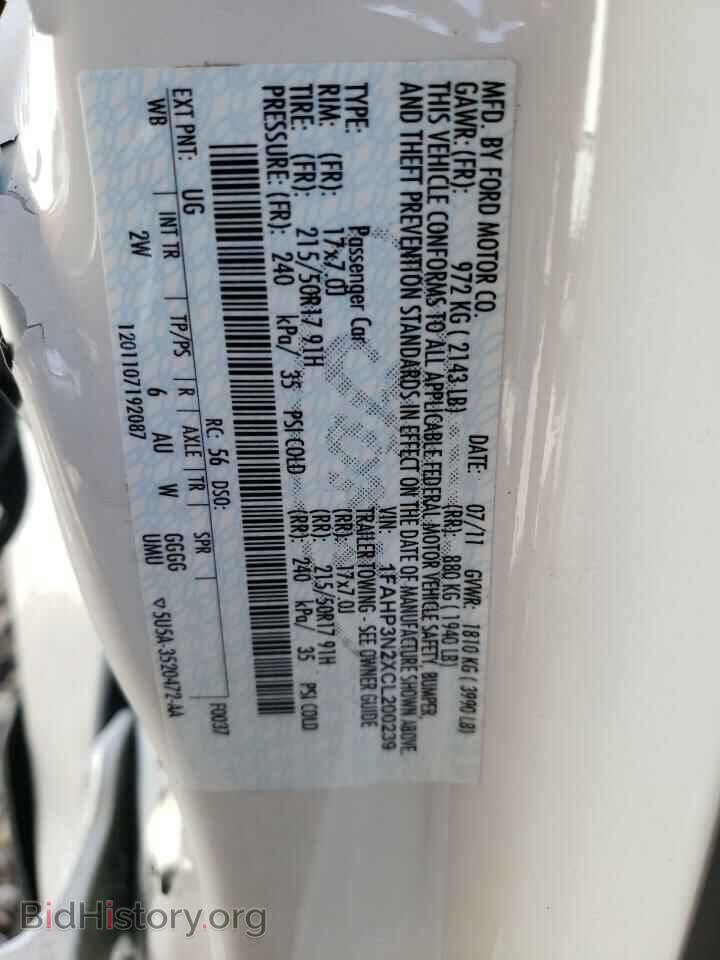 2012 FORD FOCUS - VIN: 1FAHP3N2XCL200239 - Photo 10