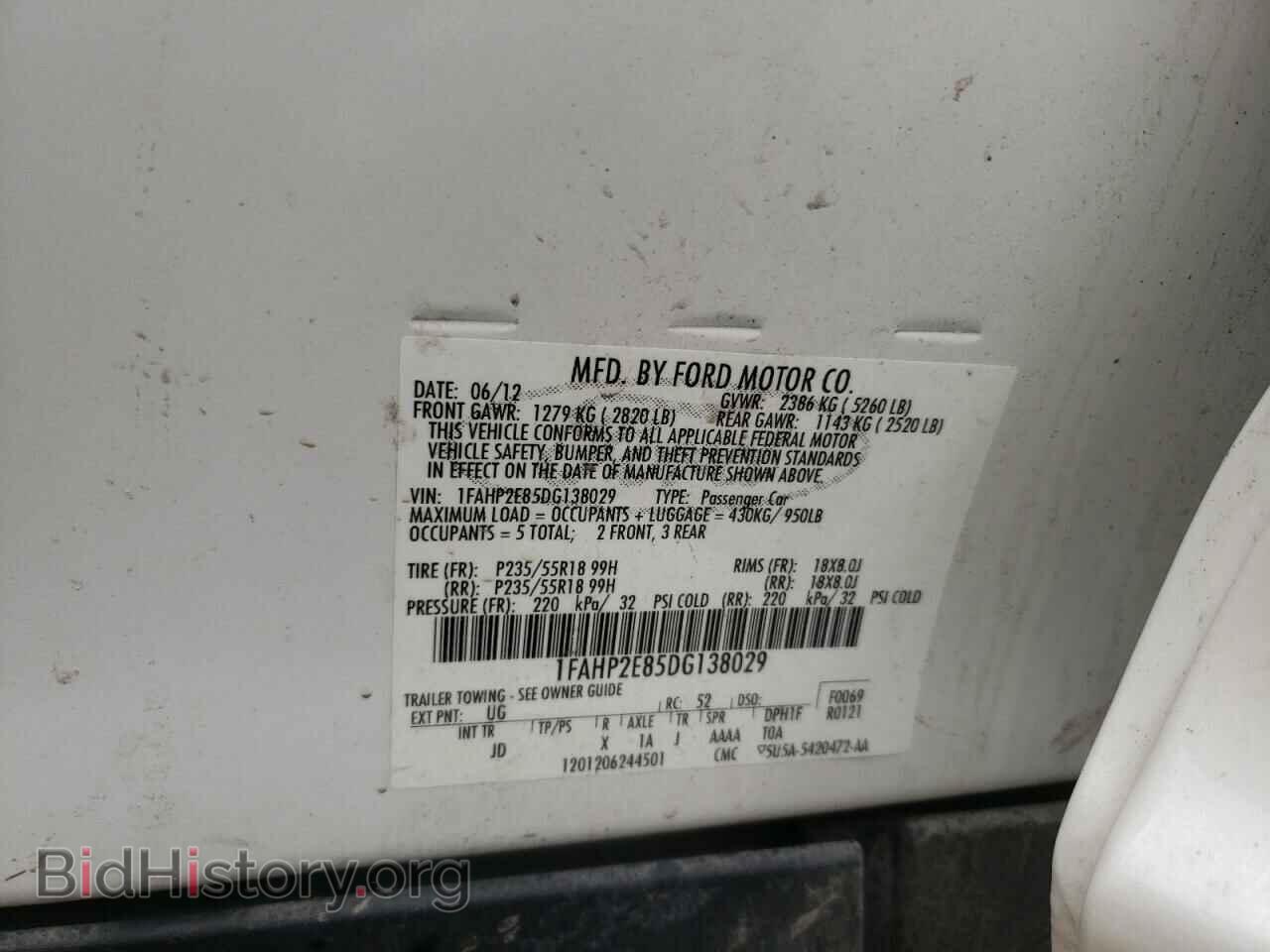 2013 FORD TAURUS - VIN: 1FAHP2E85DG138029 - Фото 10