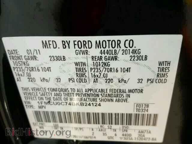 2011 FORD ESCAPE - VIN: 1FMCU0C74BKB24124 - Photo 10