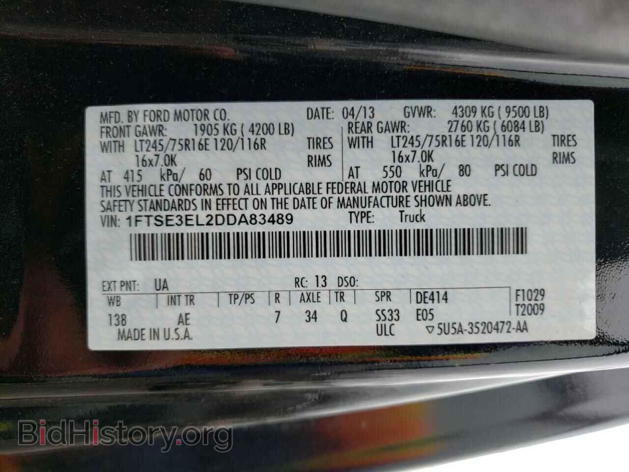 2013 FORD ECONOLINE - VIN: 1FTSE3EL2DDA83489 - Photo 10