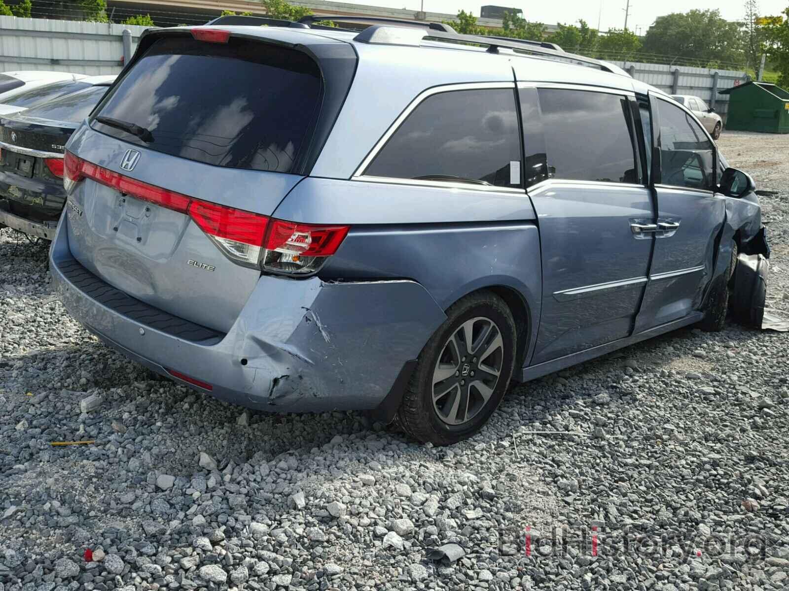 Report 5fnrl5h95eb027556 Honda Odyssey 2014 Blue Gas - Price And Damage 