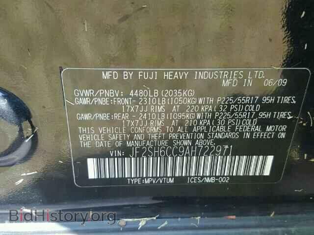 2010 SUBARU FORESTER - VIN: JF2SH6CC9AH722971 - Photo 10