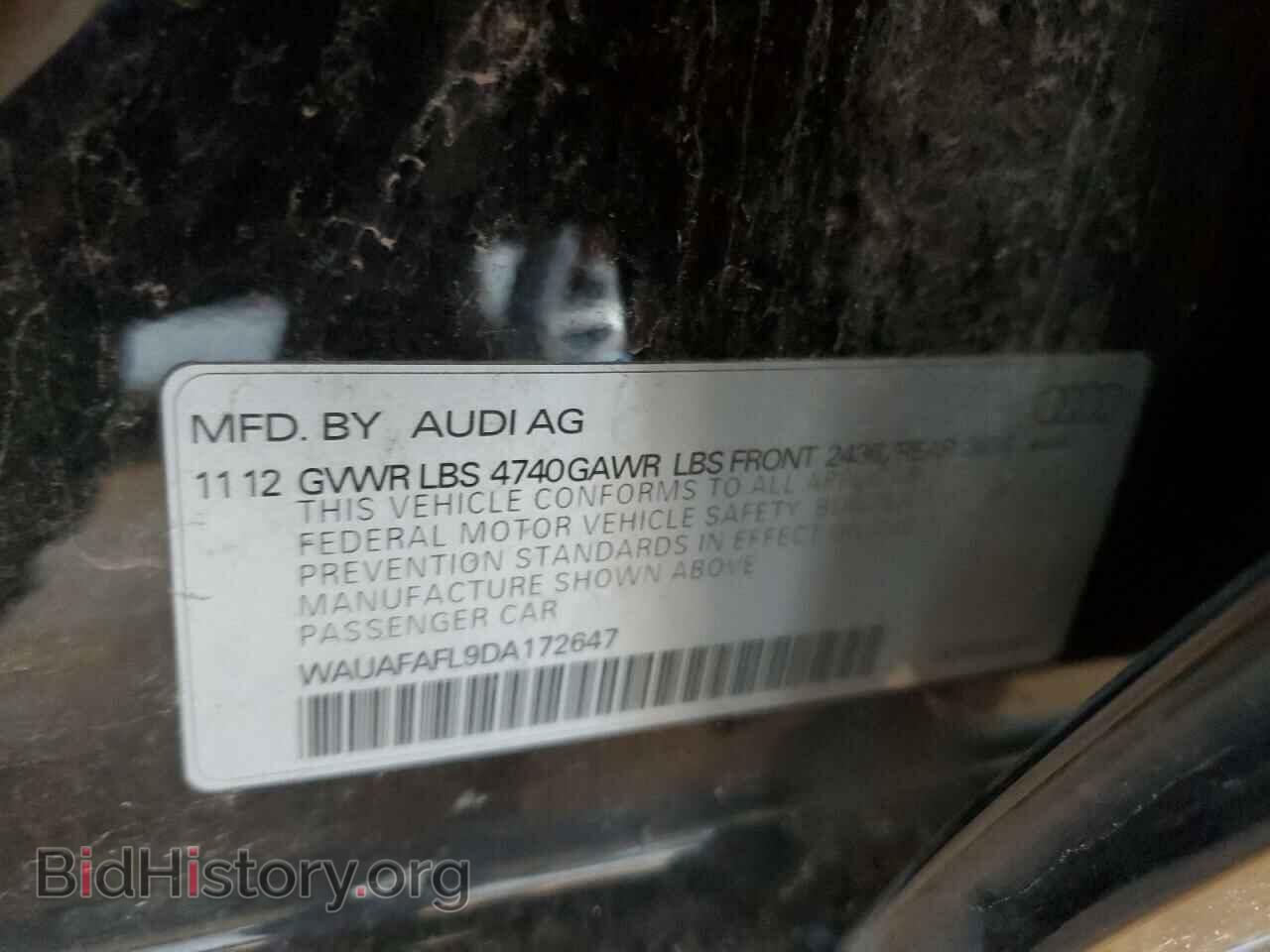 2013 AUDI A4 - VIN: WAUAFAFL9DA172647 - Фото 12