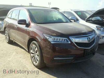 2014 Acura MDX MDX Techno, светло-коричневый — VIN 5FRYD4H43EB040604, Copart