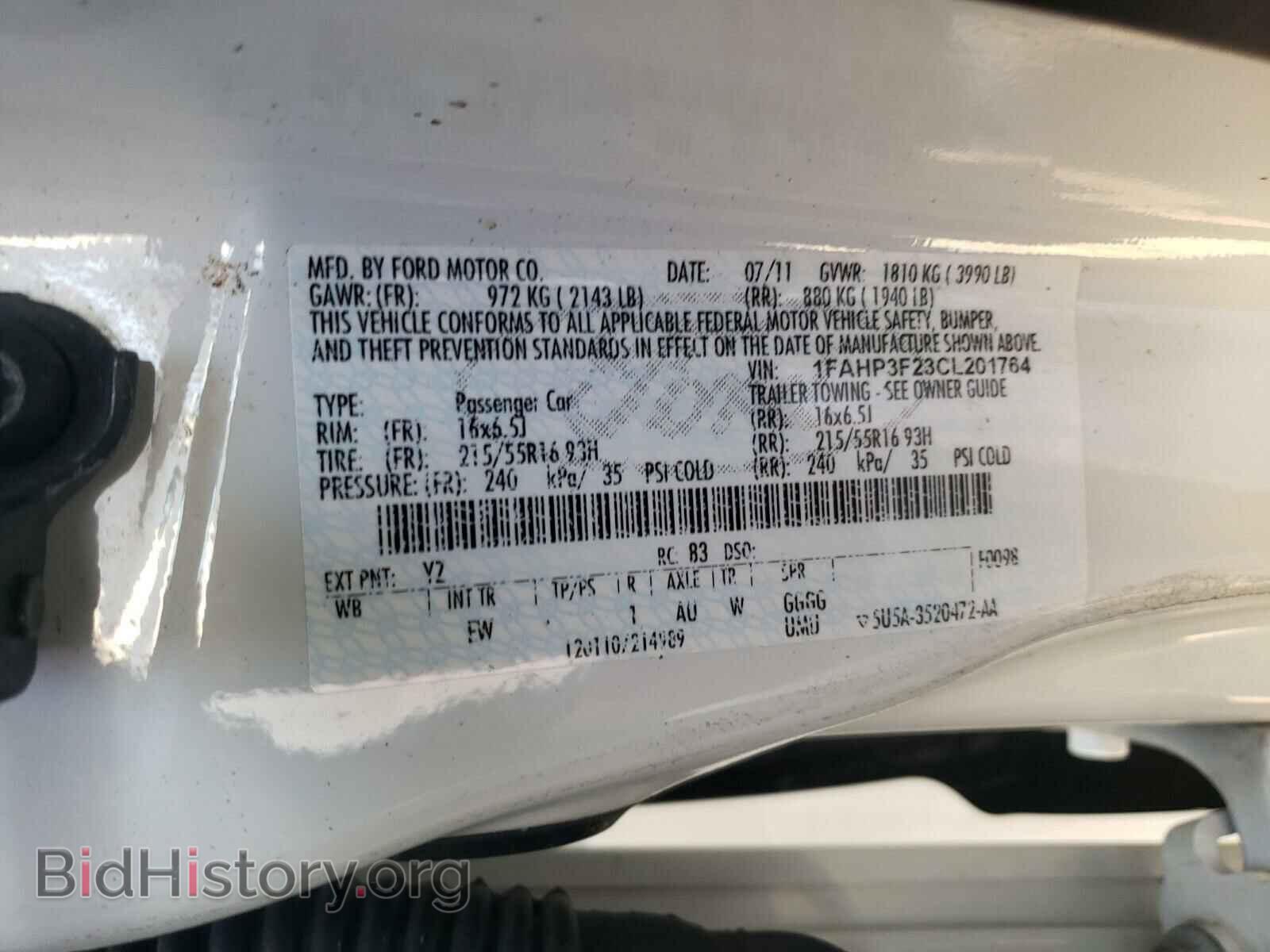2012 FORD FOCUS - VIN: 1FAHP3F23CL201764 - Photo 10