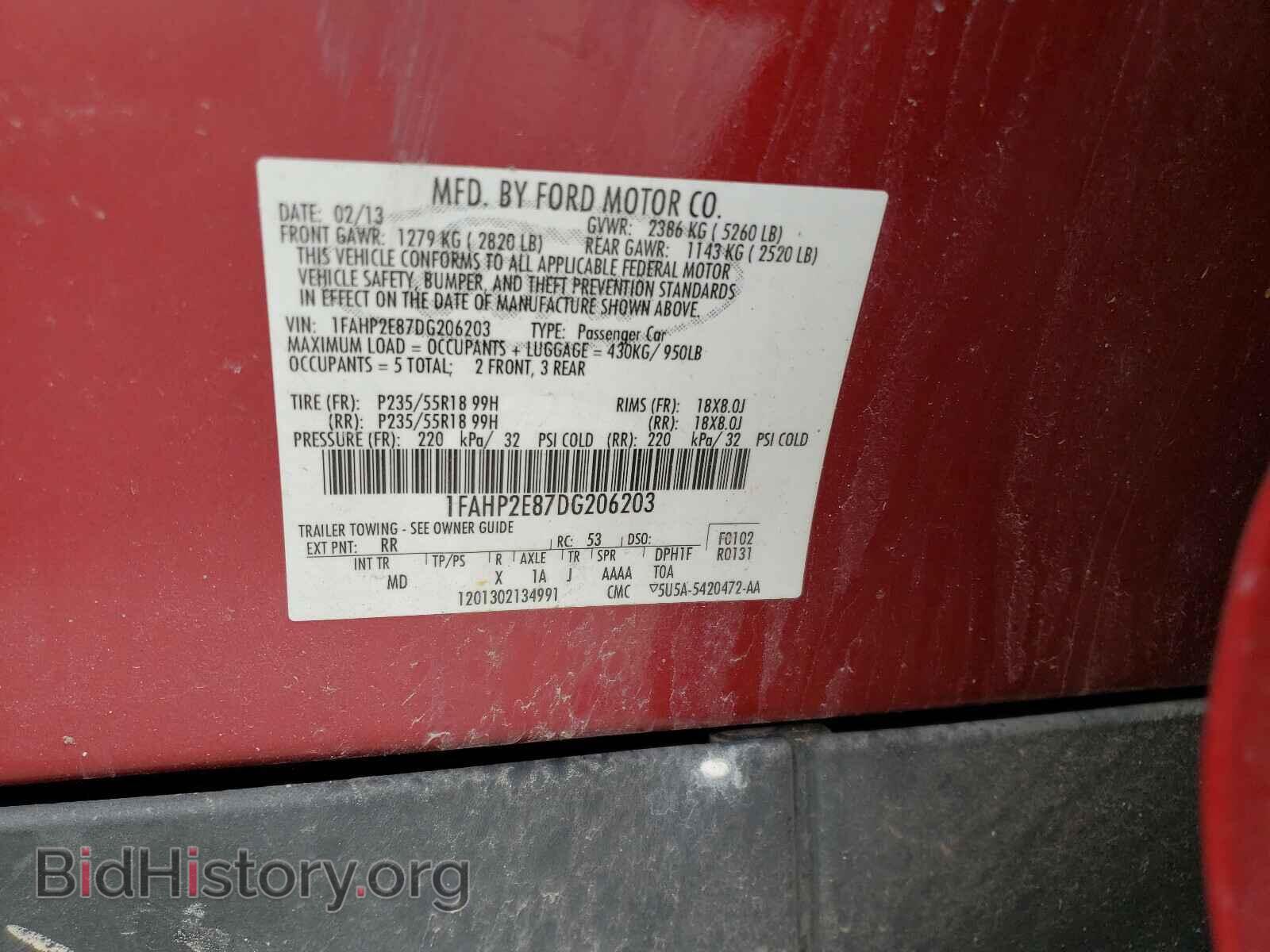 2013 FORD TAURUS - VIN: 1FAHP2E87DG206203 - Photo 10