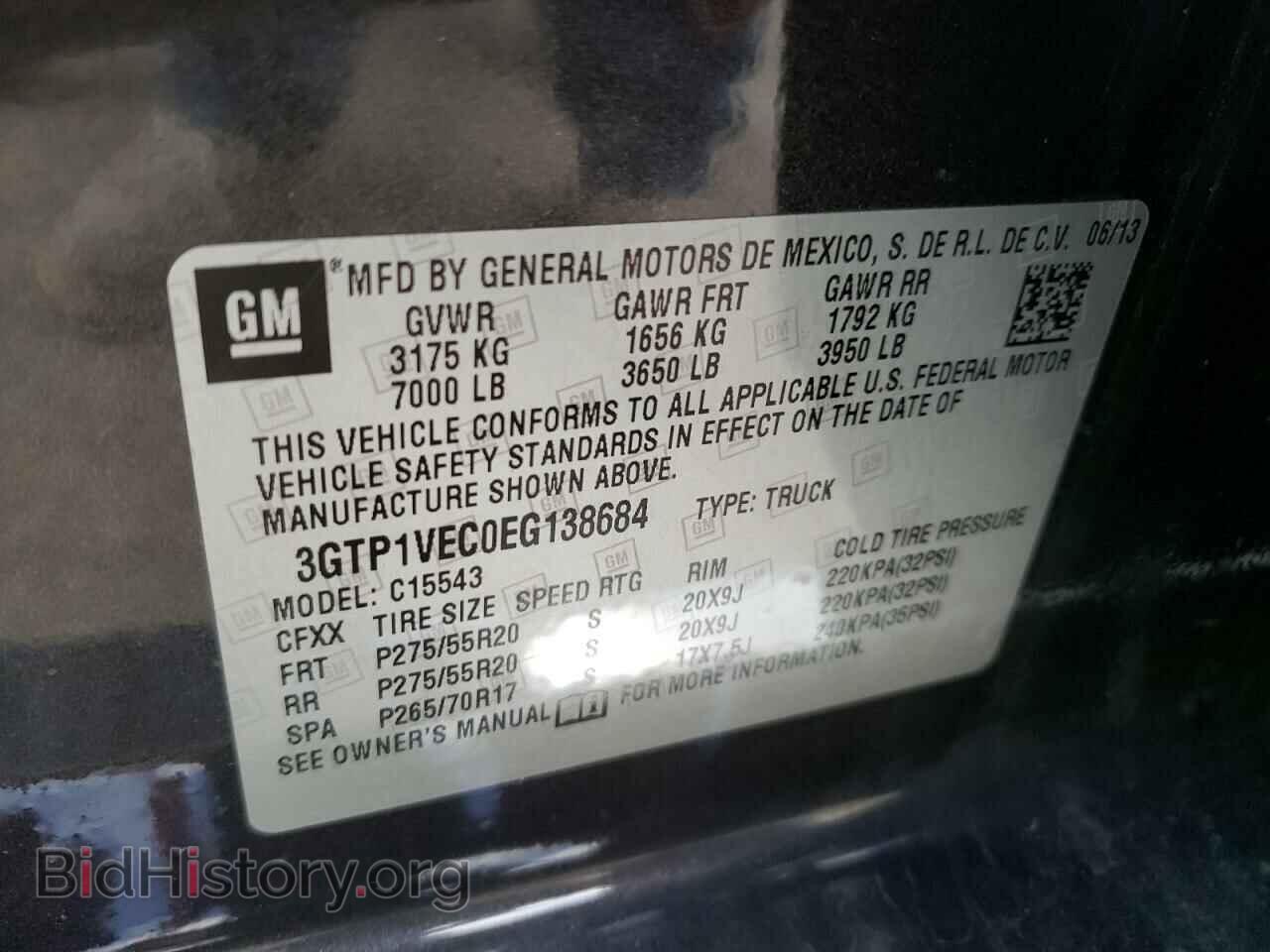 2014 GMC SIERRA - VIN: 3GTP1VEC0EG138684 - Photo 10
