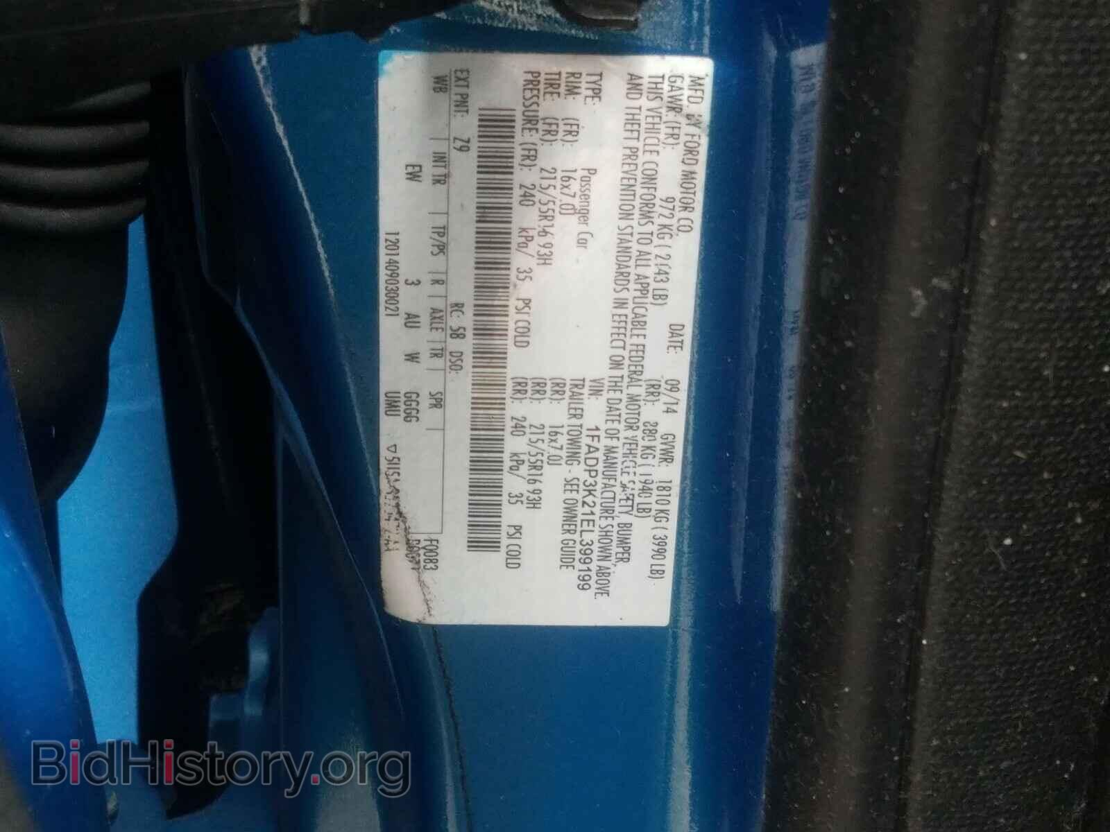 2014 FORD FOCUS - VIN: 1FADP3K21EL399199 - Photo 10