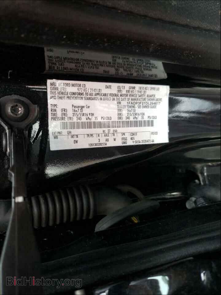 2013 FORD FOCUS - VIN: 1FADP3F21DL294817 - Фото 10
