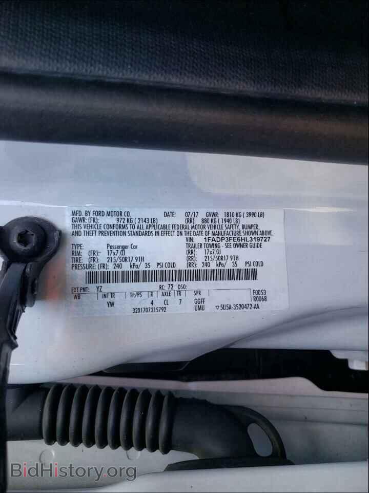 2017 FORD FOCUS - VIN: 1FADP3FE6HL319727 - Фото 10
