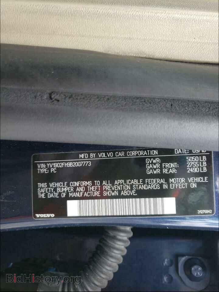 2011 VOLVO S60 - VIN: YV1902FH9B2007773 - Фото 10