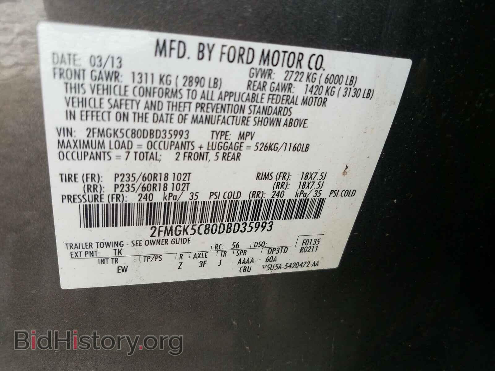 2013 FORD FLEX - VIN: 2FMGK5C80DBD35993 - Photo 10