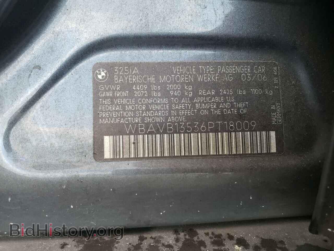 2006 BMW 3 SERIES - VIN: WBAVB13536PT18009 - Фото 10