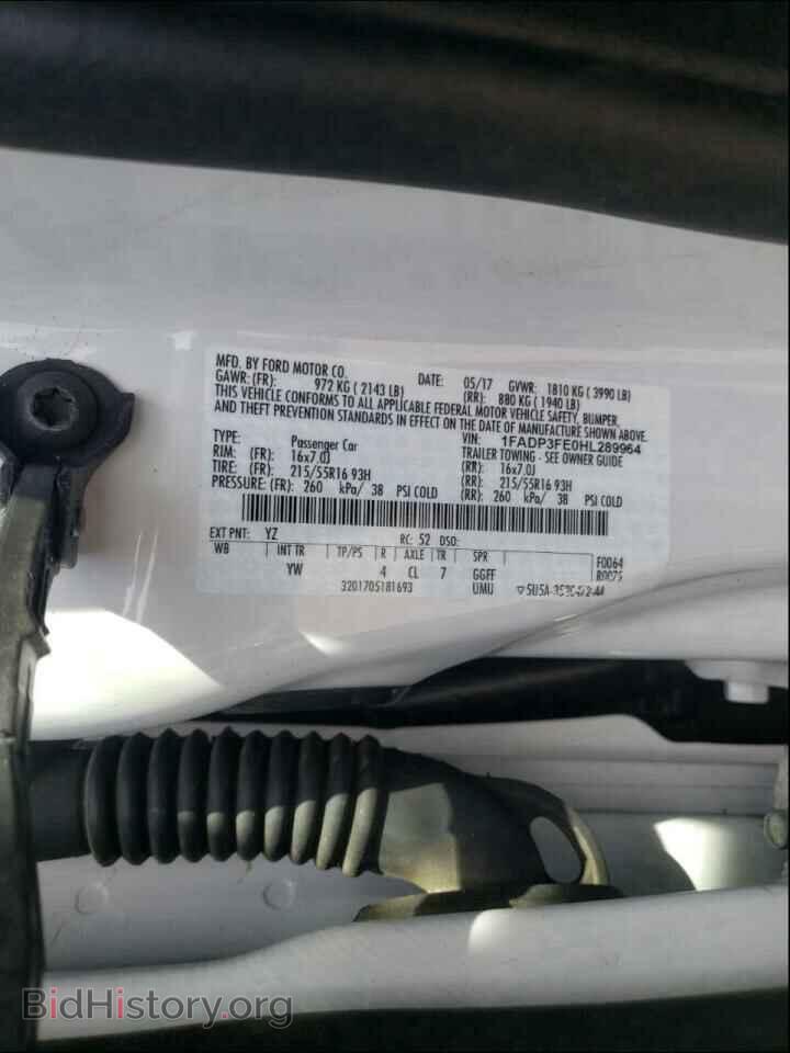 2017 FORD FOCUS - VIN: 1FADP3FE0HL289964 - Фото 10