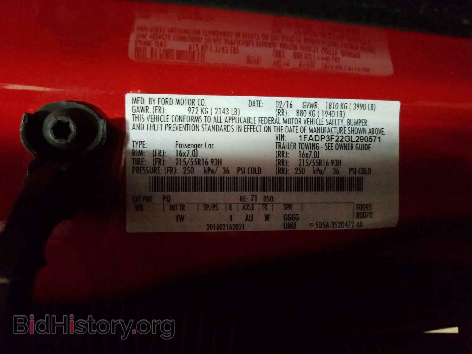 2016 FORD FOCUS - VIN: 1FADP3F22GL290571 - Photo 10