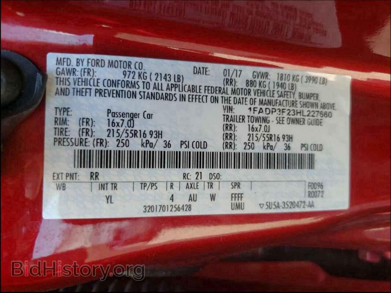 2017 FORD FOCUS - VIN: 1FADP3F23HL227660 - Фото 10