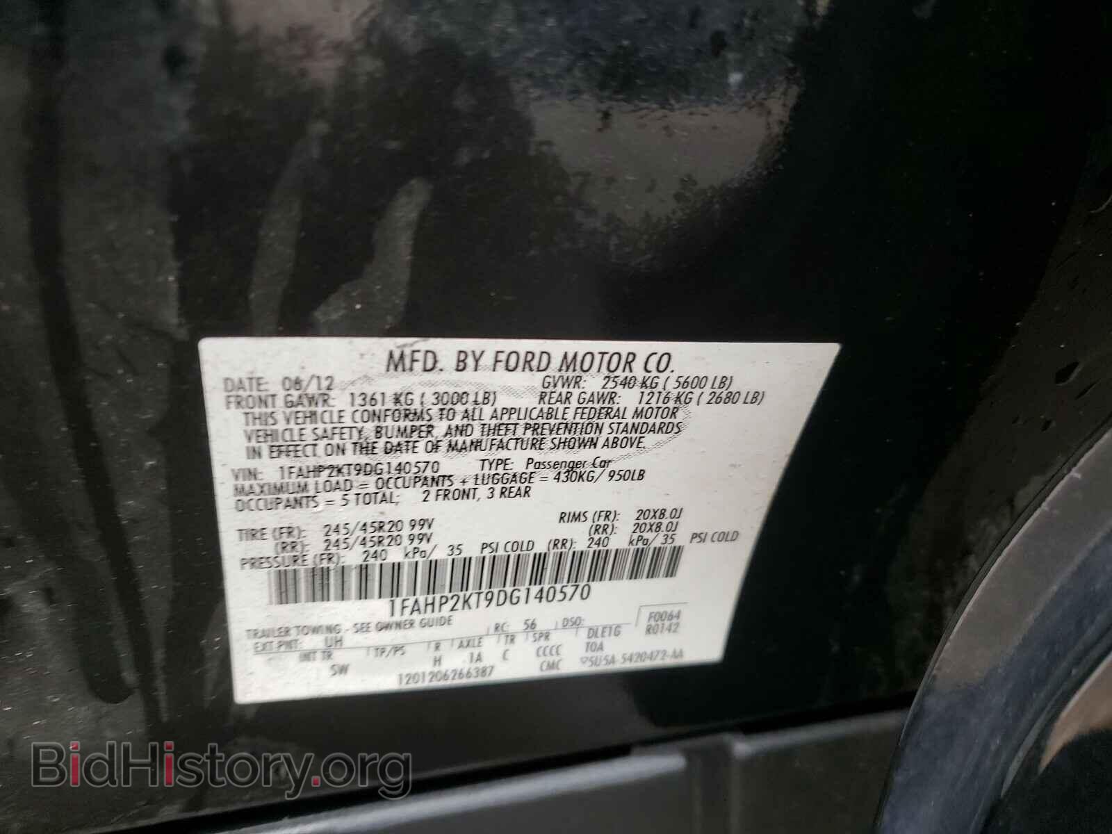 2013 FORD TAURUS - VIN: 1FAHP2KT9DG140570 - Photo 10