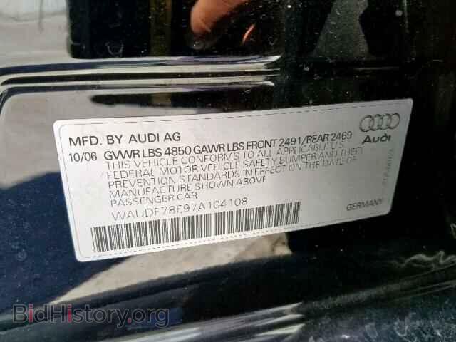 2007 AUDI A4 - VIN: WAUDF78E97A104108 - Фото 10