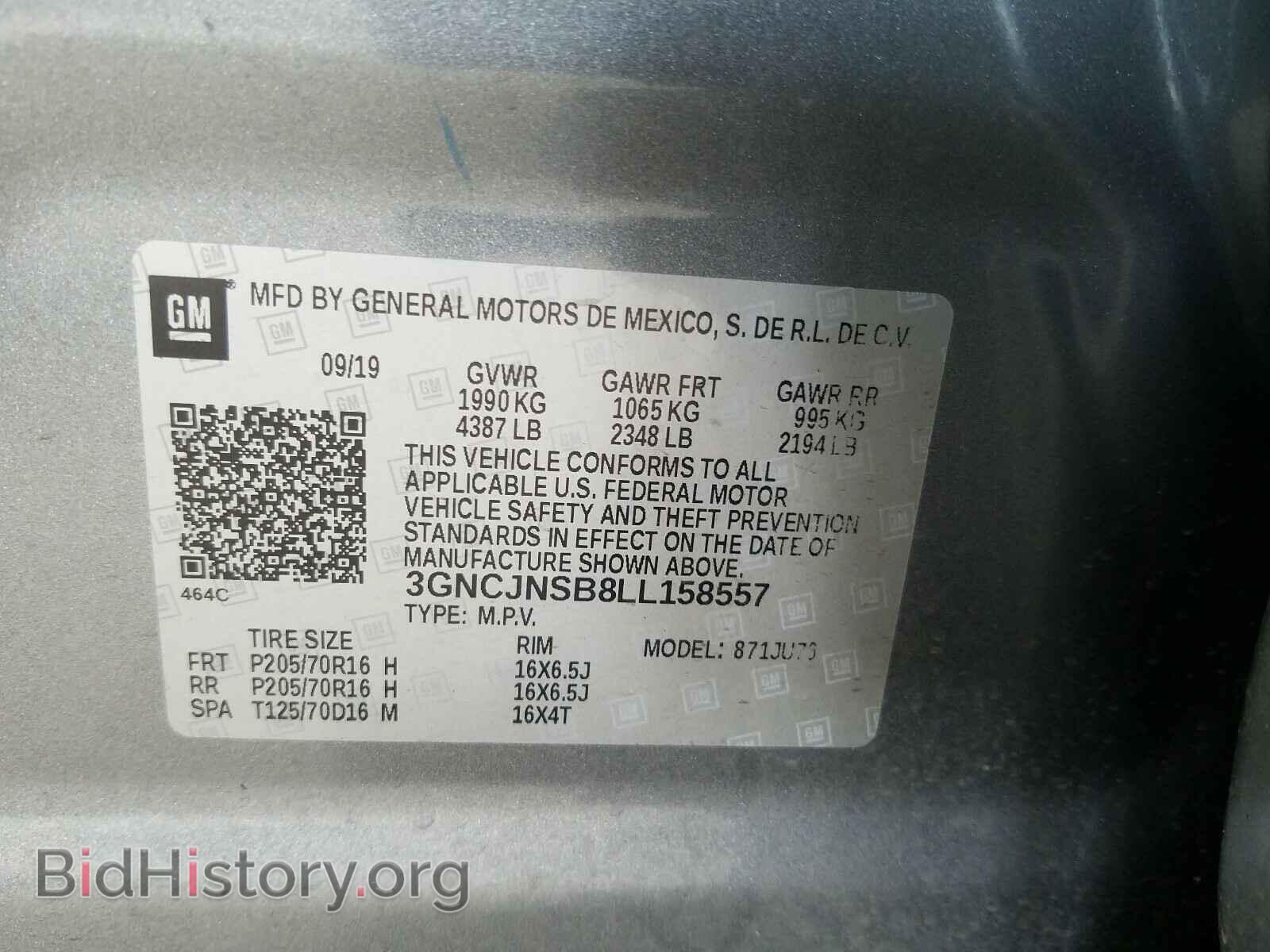 2020 CHEVROLET TRAX - VIN: 3GNCJNSB8LL158557 - Photo 10