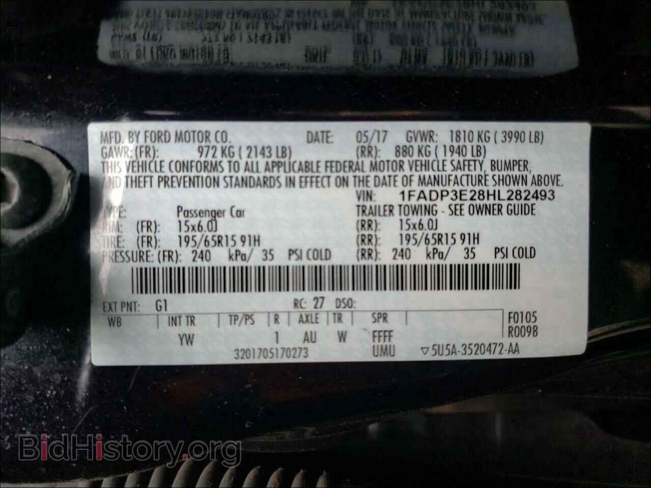 2017 FORD FOCUS - VIN: 1FADP3E28HL282493 - Photo 10