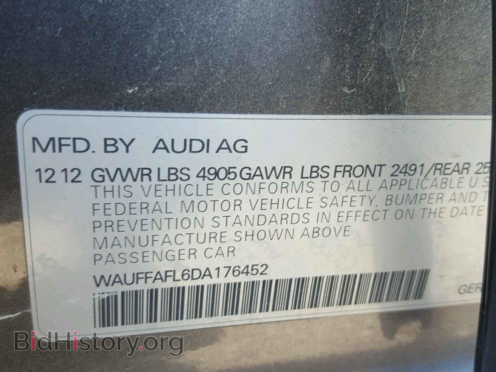2013 AUDI A4 - VIN: WAUFFAFL6DA176452 - Photo 10
