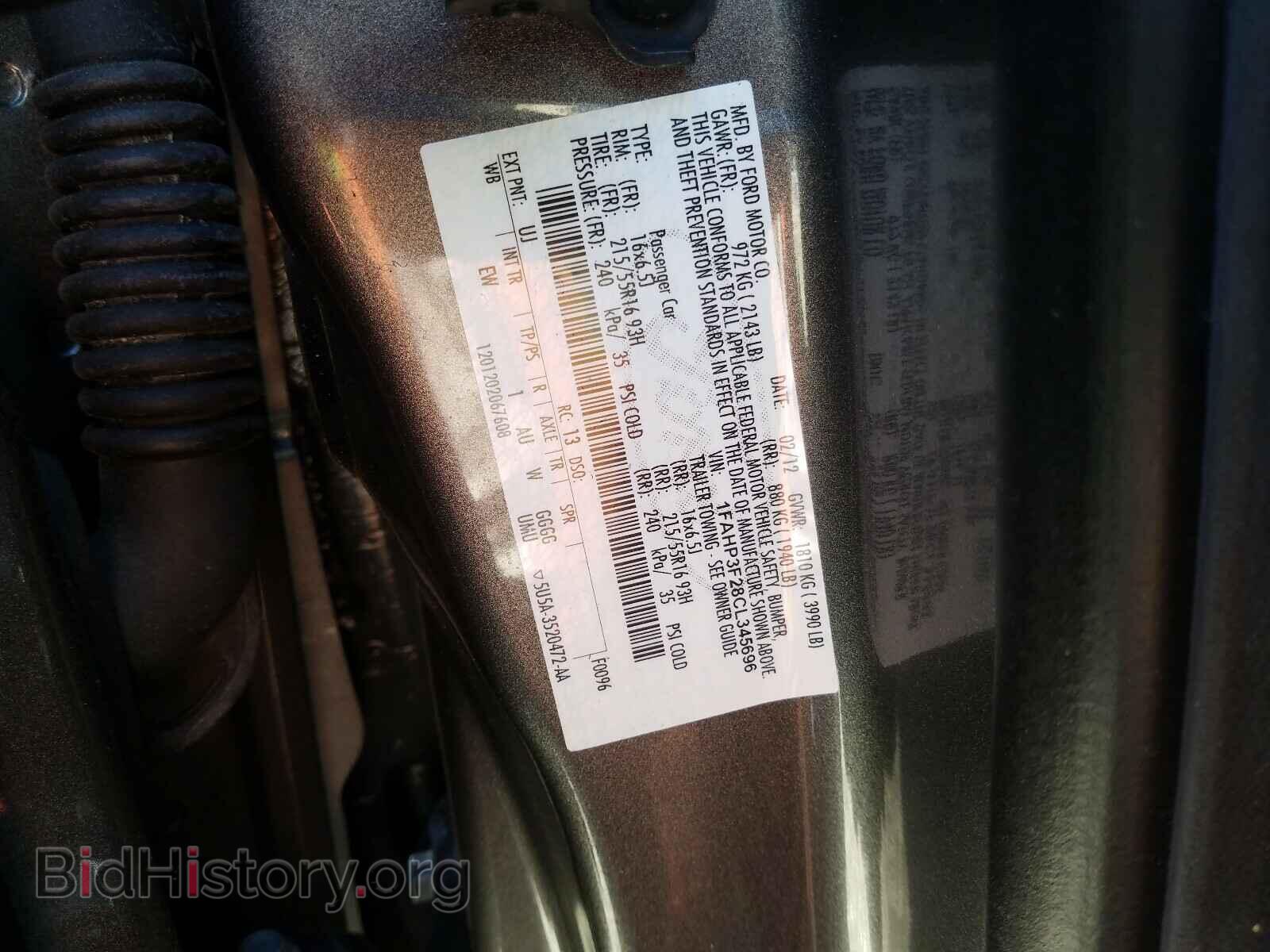2012 FORD FOCUS - VIN: 1FAHP3F28CL345696 - Фото 10